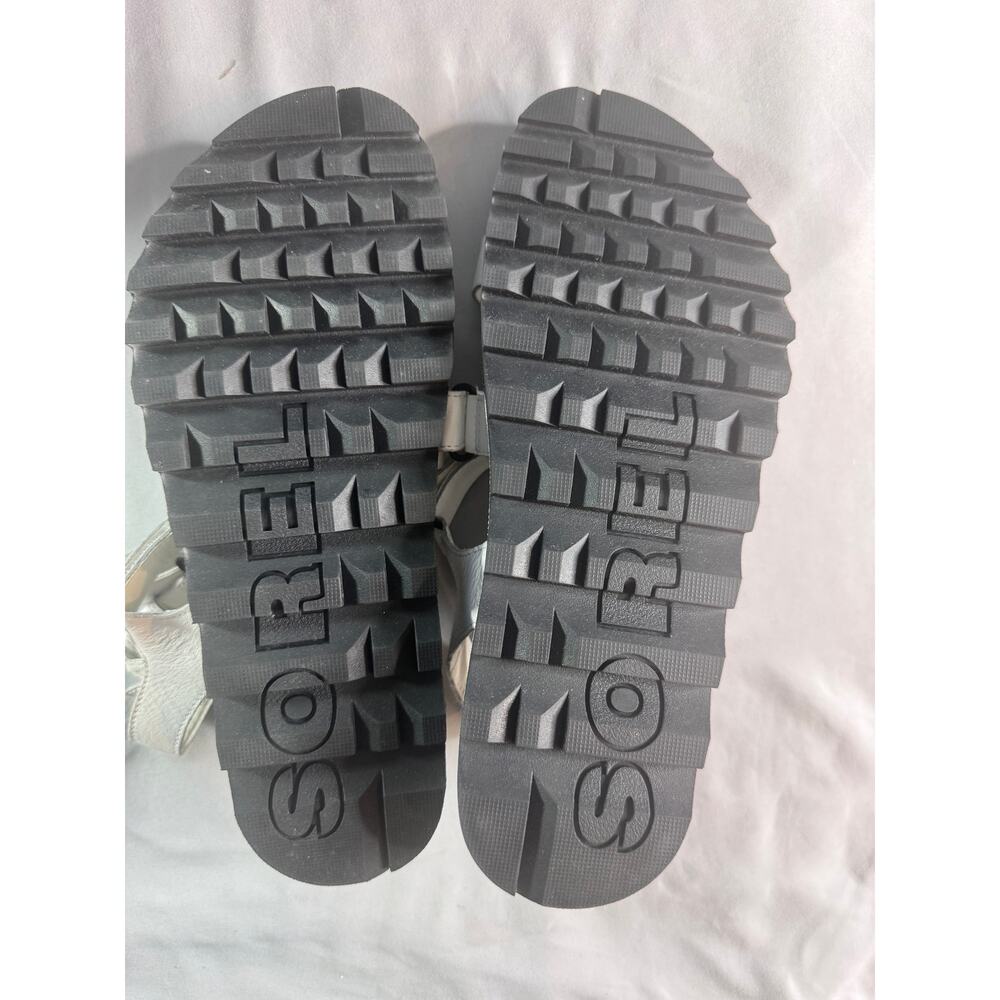 SOREL Roaming Multi Strap Sandals Womens 8.5 White Black Leather Lug Sole New - Picture 15 of 15